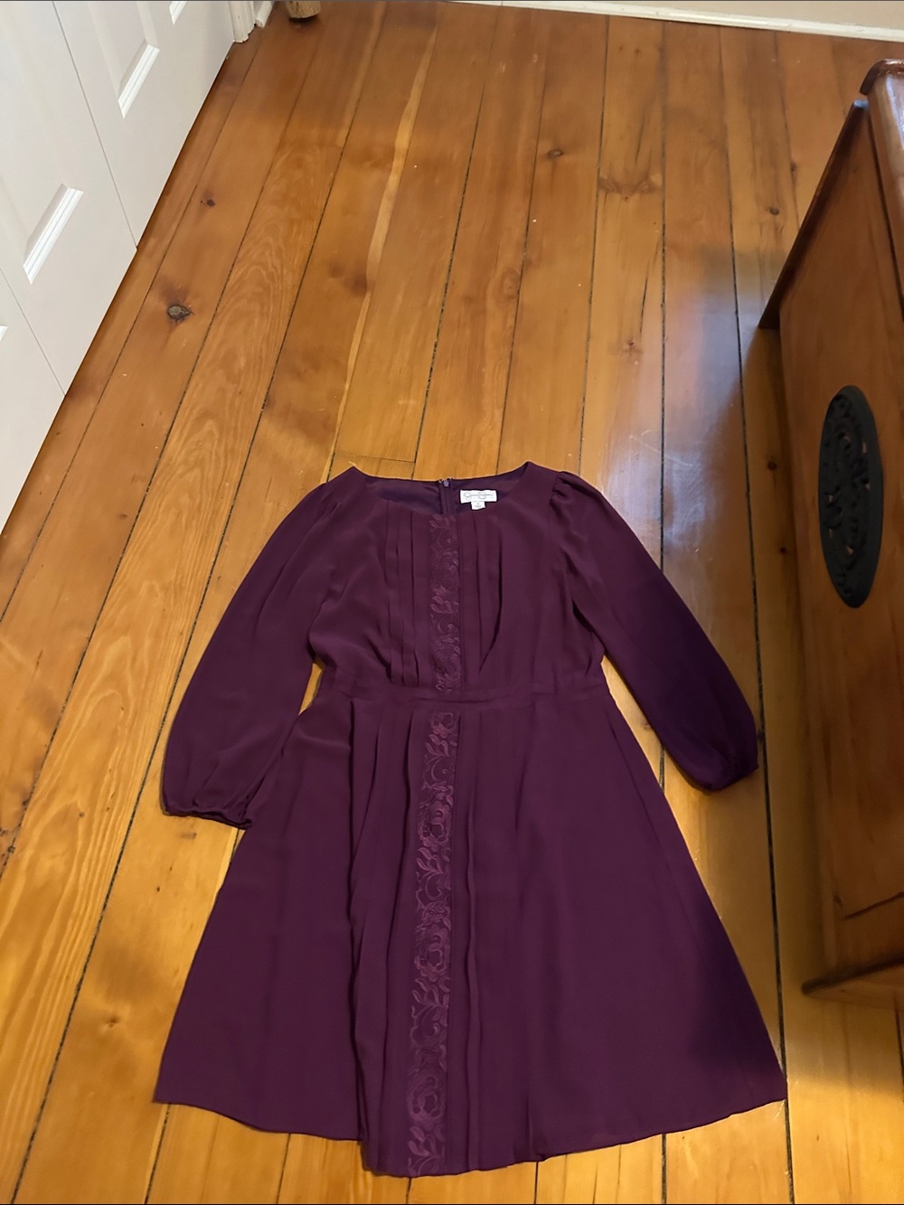 Jessica Simpson Plum Pleated Front Dress